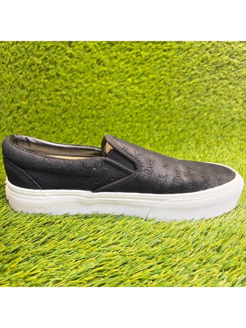Vans Classic Slip-On Platform Men Size 8 Women 9.5 Black Athletic Shoes Sneakers - Picture 4 of 10